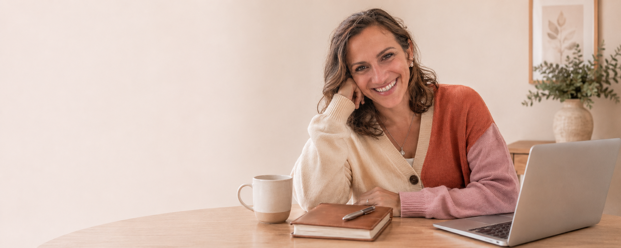 Katie Joly working at her desk